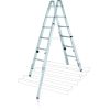 Varioflex B adjustable aluminium step ladder positioned across a staircase
