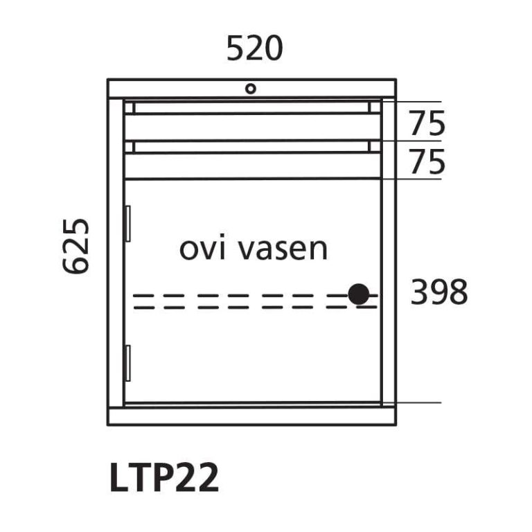 Verkstadshurts 22 till Handy Industrial arbetsbänk med två lådor och vänsterhängd dörr