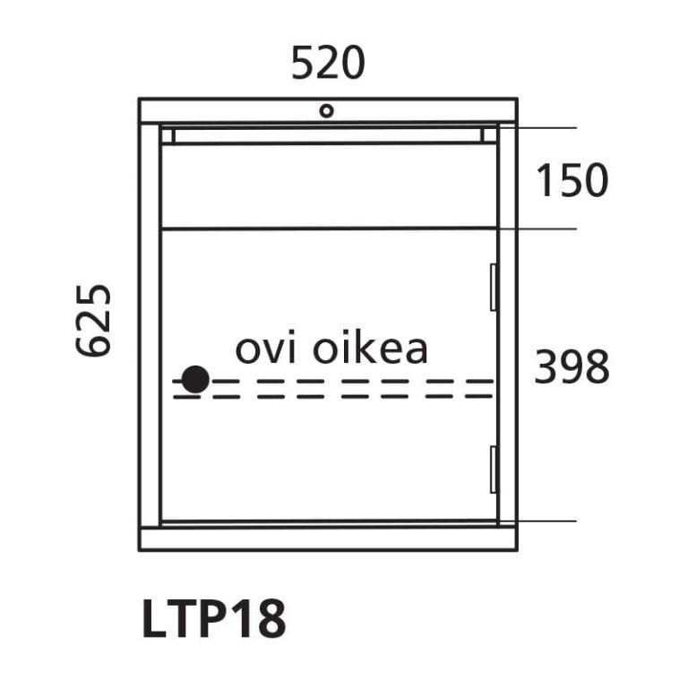 Handy Industrial workbench drawer unit with 150 mm drawer and right-hand door