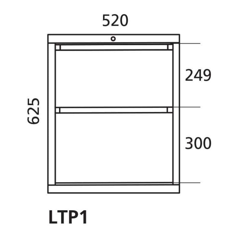 2-drawer workbench drawer unit for Handy Industrial workbench, LTP1 with 249 mm and 300 mm drawers