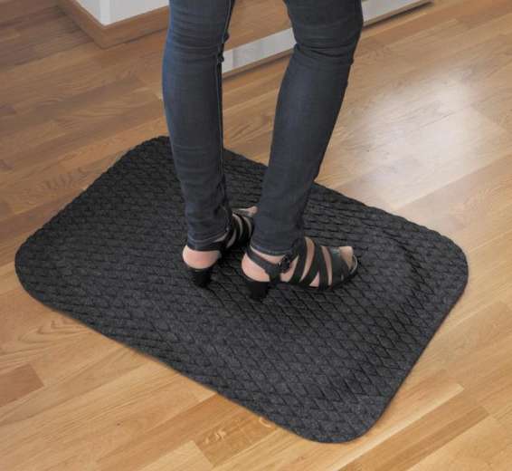 Yoga Fashion grey anti-fatigue mat for office workstations and reception desks