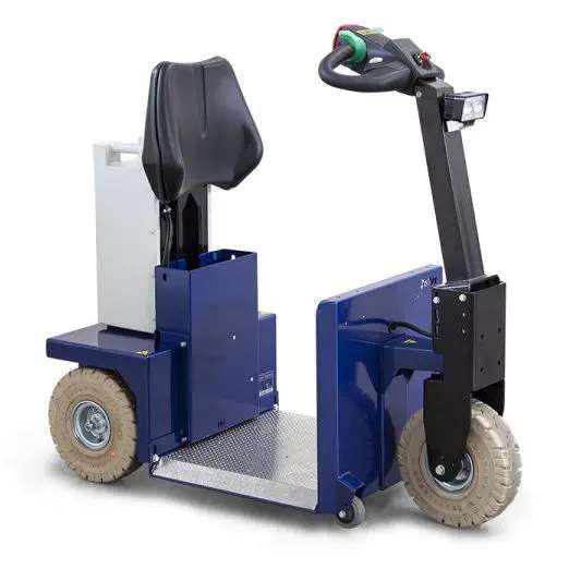 Zallys K2 stand‑on electric tow tractor with rider platform, 850 kg towing